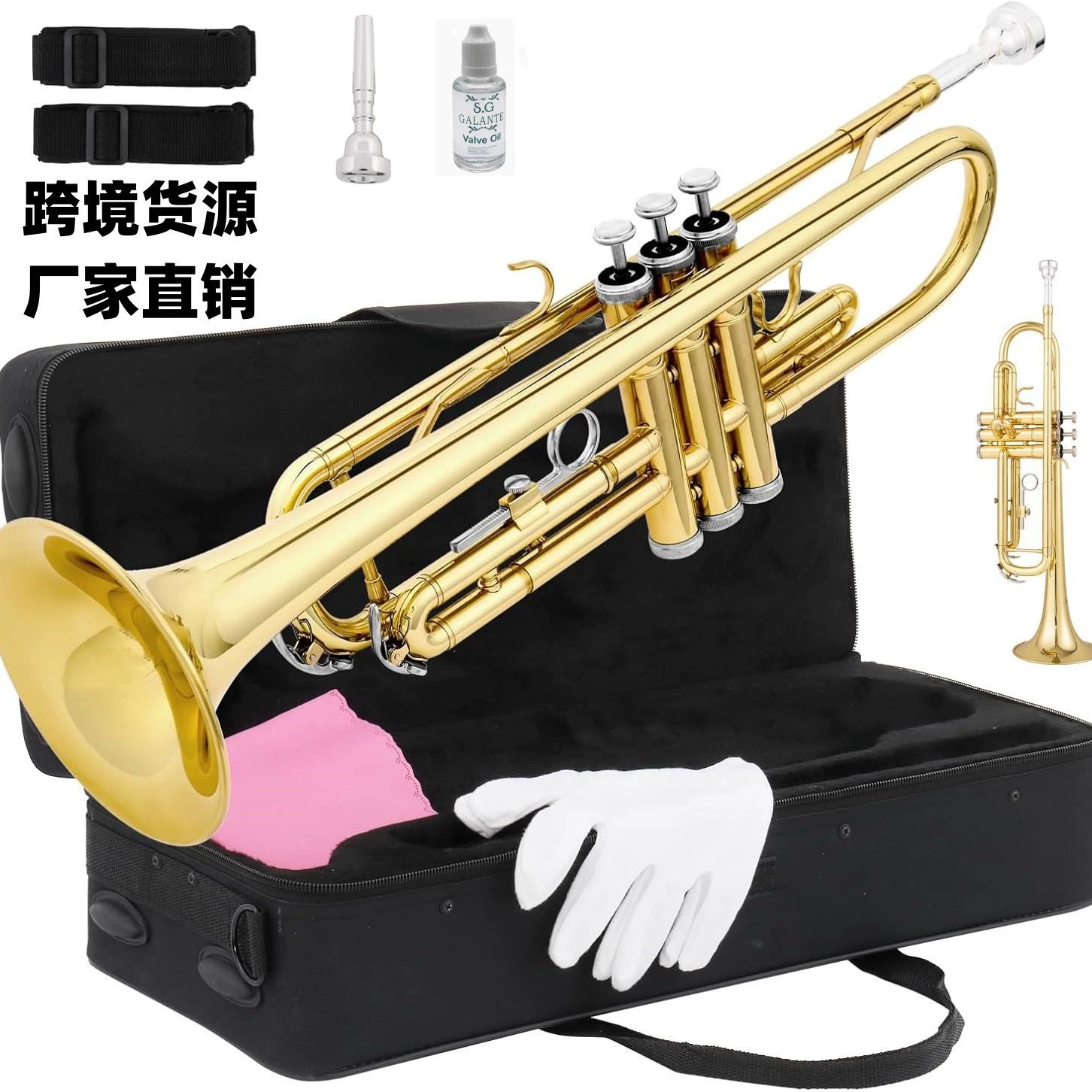 Small silver musical instruments for elementary school students, for beginners