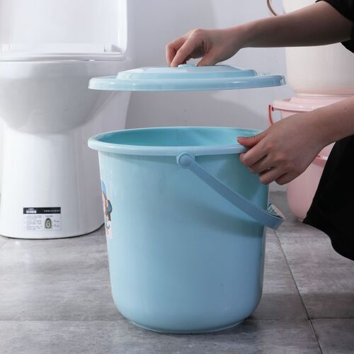 Plastic bucket household portable multi-functional thickened water storage bucket round bucket dormitory laundry bucket student bucket