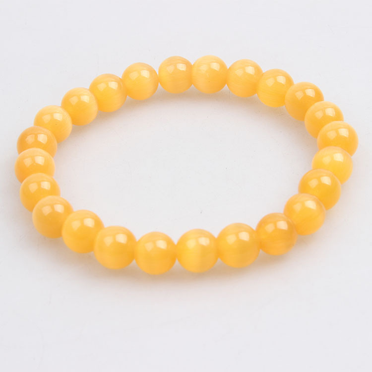 옐로우 캣츠아이 스톤 8mm/약 23개 16g