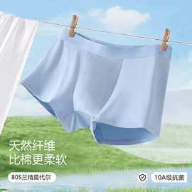 2025新款男士80S莫代尔舒适透气10A抑菌平角裤头中山内裤批发代发