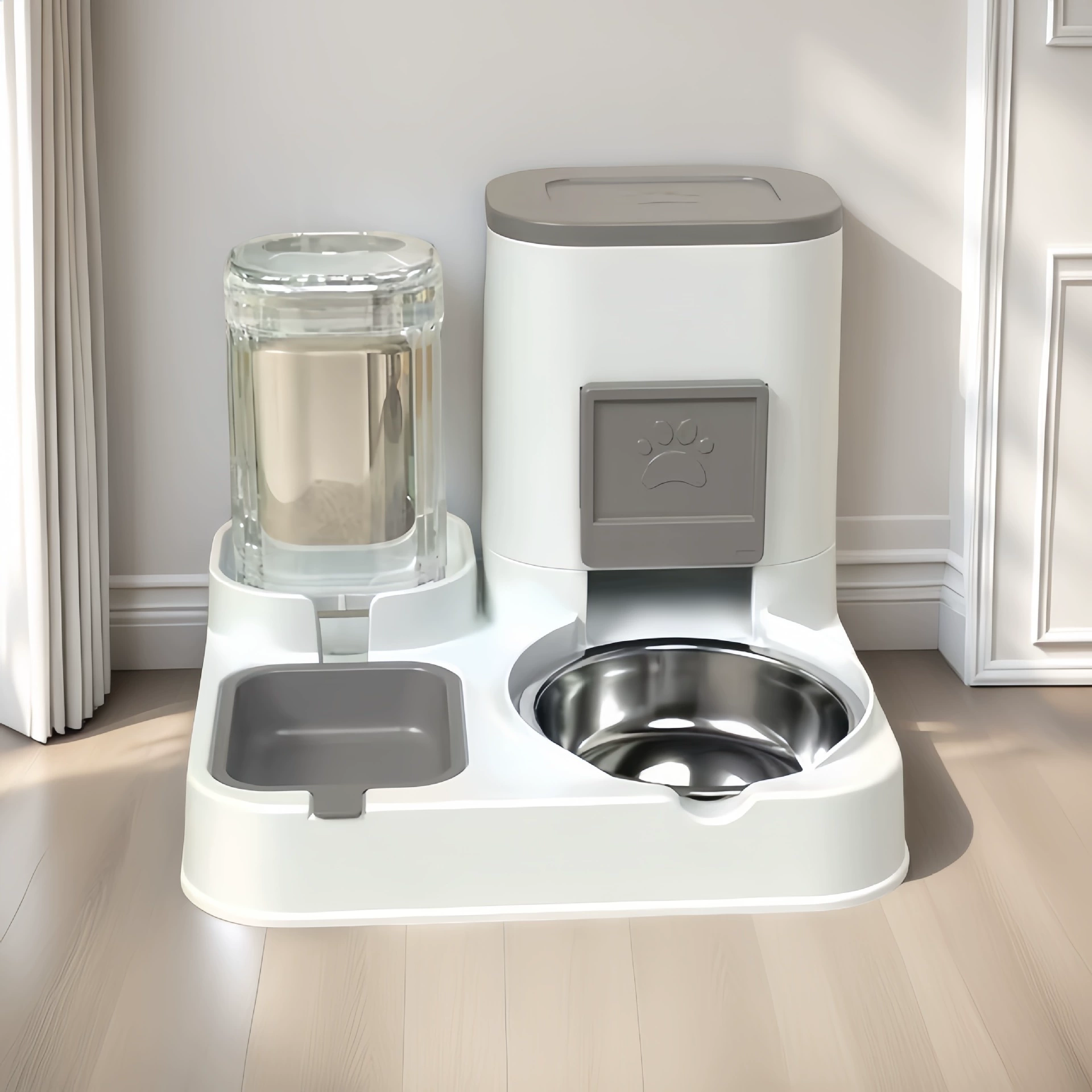 Миска для кошек, миска для собак, миска для кошачьего корма, автоматическая кормушка для кошачьего корма, встроенная миска для кошек с питьевой водой, товары для домашних животных, двойная миска для питьевой воды