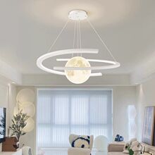 月球卧室枝形吊灯北欧客厅餐厅泡泡星球主灯儿童房间魔豆灯具