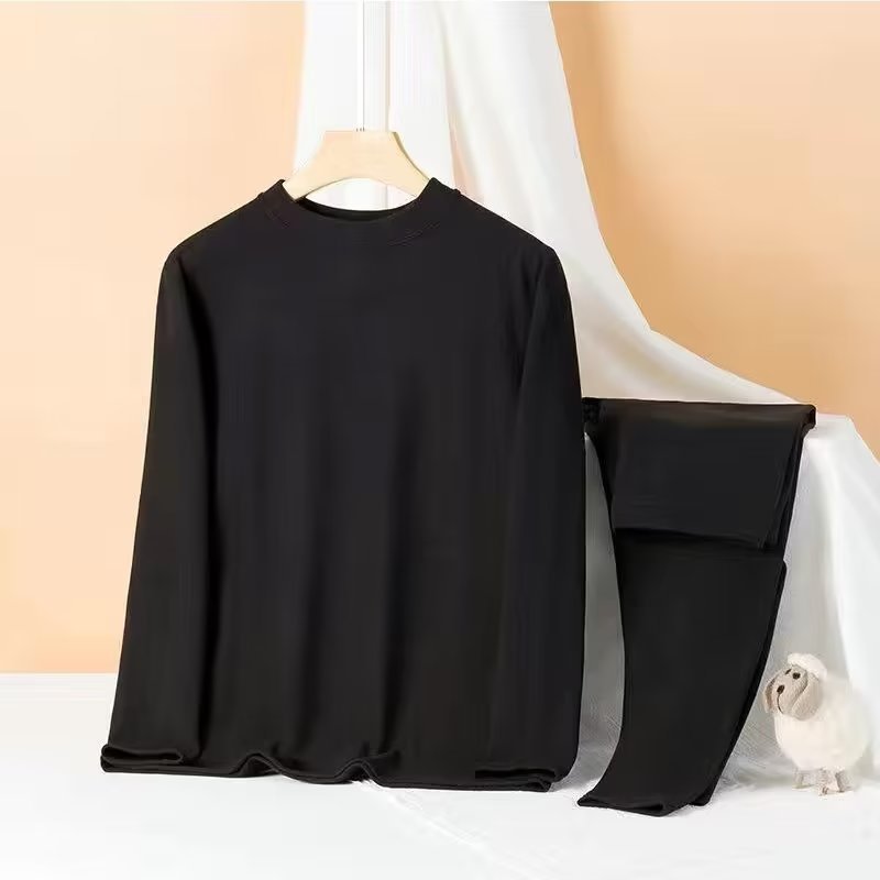 Source Manufacturer Tops T-Shirt Long Autumn and Winter Men's t Slim Double-Sided German Velvet Heating Thermal Intimates Round Neck Bottoming Shirt