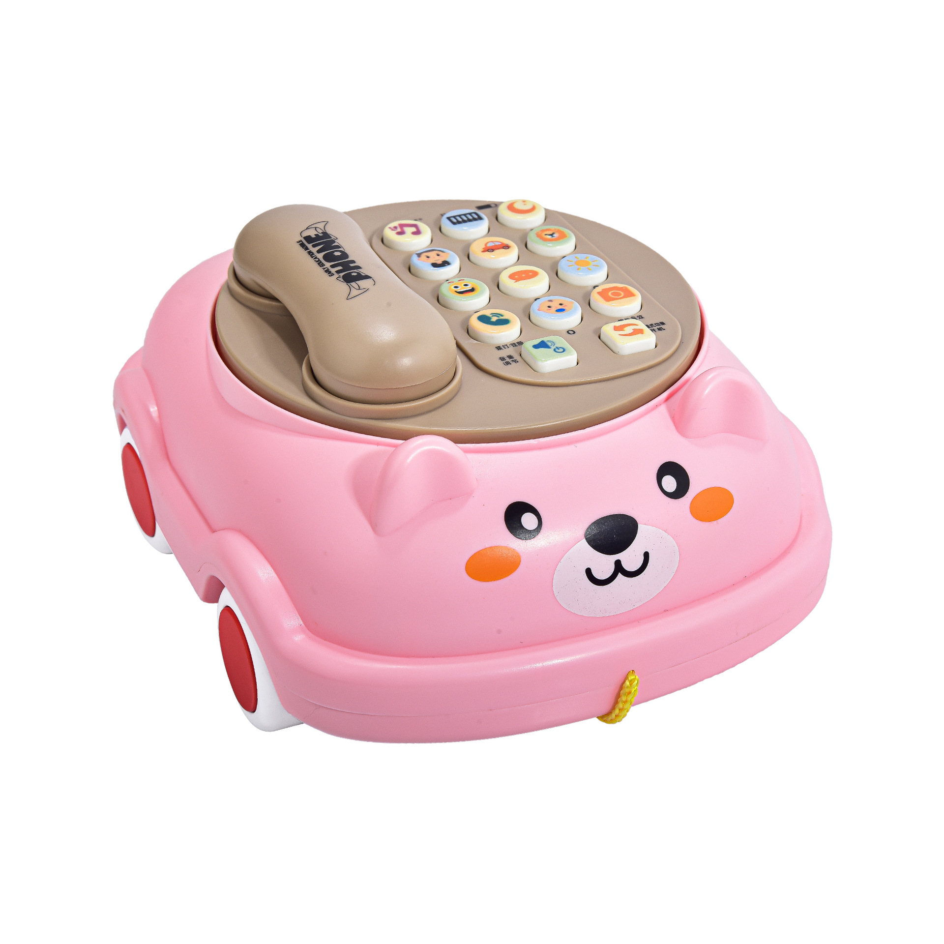 Teléfono multifuncional infantil historia de música simulación de teléfono fijo bebé iluminación yizhi educación temprana juguetes al por mayor para niñas