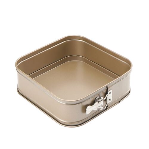 Golden baking five-piece set toast box pizza baking pan with 6 muffin cups square lock cake mold cake mold