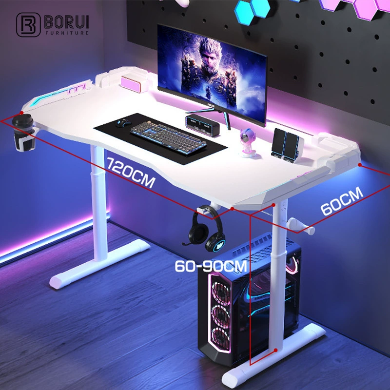 Домашний игровой стол для киберспорта в спальне, интернет-кафе, утолщенный подъемный стол, компьютерный стол с окружающей подсветкой, настольный стол для киберспорта