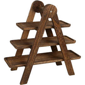 多层木质置物架火锅店菜架双层甜品蛋糕水果展示收纳架厂家批发