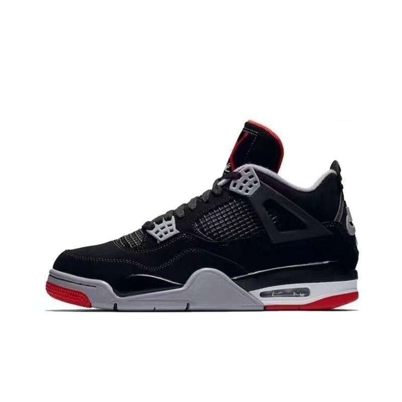 莆田靴ピュアオリジナル AJ4 バスケットボールシューズ黒赤電気母白セメントエアクッションジョー 4 ファッショントレンディな靴カップルスポーツシューズ|undefined
