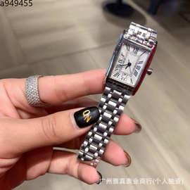 微商代发浪家戴卓方形带小表盘石英钢带女款手表货源