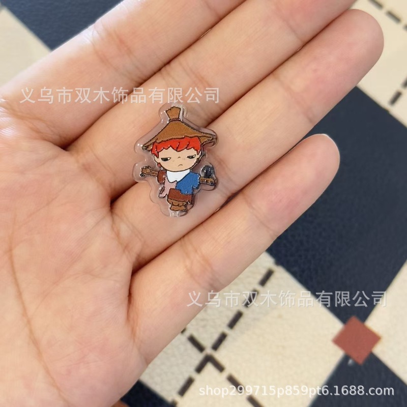 彩色滴油浮雕卡通小野透明板材串珠 diy手机链包挂车挂饰品配件|undefined