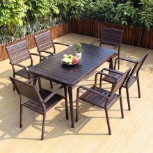 户外全铝椅铝板台铸铝桌椅室外庭院花园楼顶露台休闲家具跨境景观