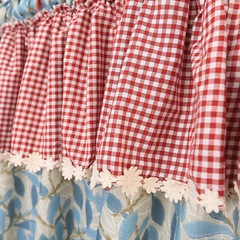 客廳窗簾棉麻美式遮光輕奢臥室大氣復古田園荔枝飄窗打孔成品窗簾