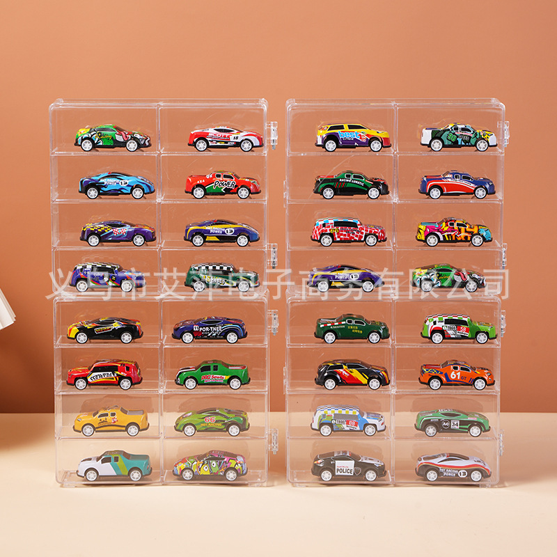 Hot Wheels Matchbox Tomeka Children's Toy Car Model Storage Box 1:64 Car Dustproof Multi-compartment Storage Hot Wheels Matchbox Tomeka Children's Toy Car Model Storage Box 1:64 Car Dustproof Multi-compartment Storage