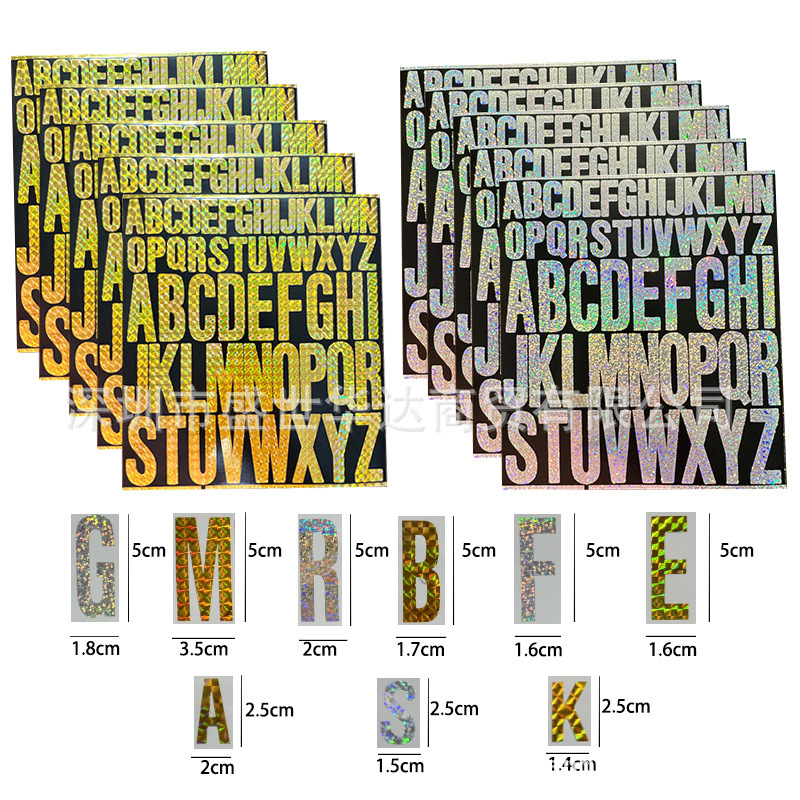 New in stock Vinyl Vinyl Letter Sticker DIY Color Glitter Waterproof Self Adhesive Stanley Cup Label