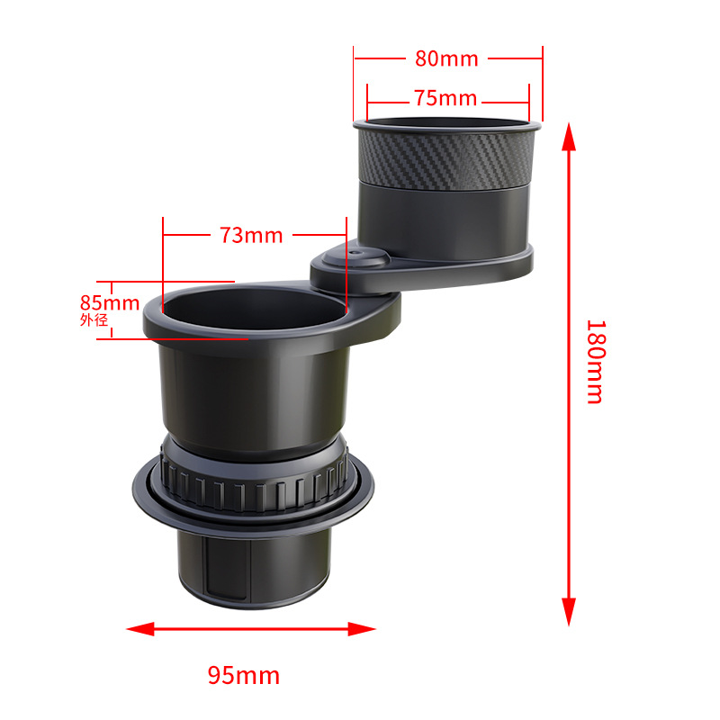 Portavasos de coche nuevo transfronterizo Portavasos de coche giratorio de 360 grados Portavasos de coche extensor Portavasos de bebida de coche estante de almacenamiento