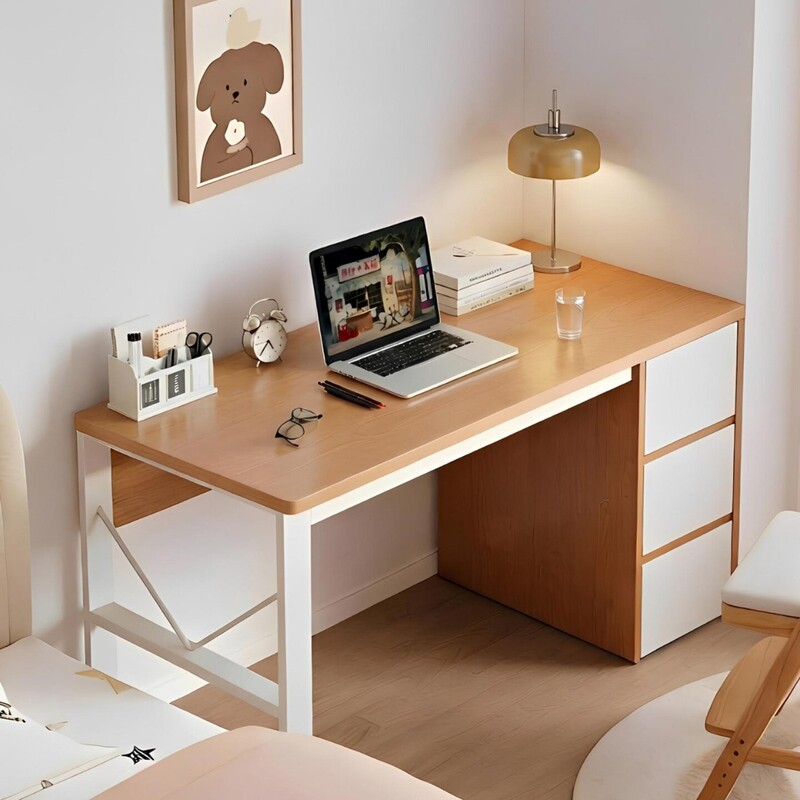Desk Adult Home Computer Desk with Drawers Office Desk Study Table Modern Solid Wood Writing Desk Small Apartment Table
