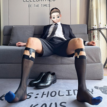 男士正装商务长筒丝袜日系超薄丝滑透气性感男士休闲轻奢小腿袜