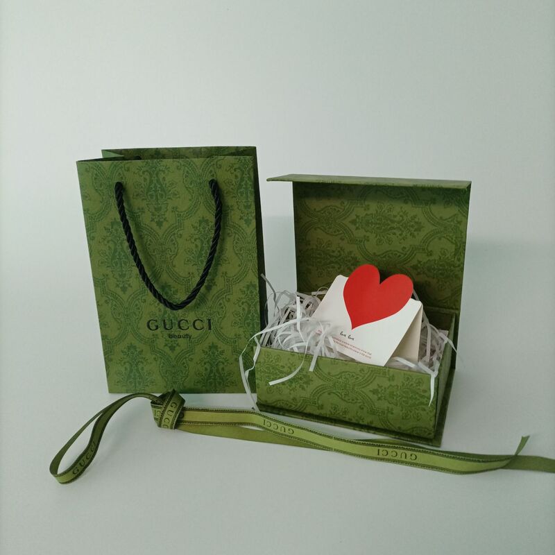 Guqi Green Valentine's Day gift box Green ancient gift bag handbag packing box gift box paper bag box ancient home wholesale