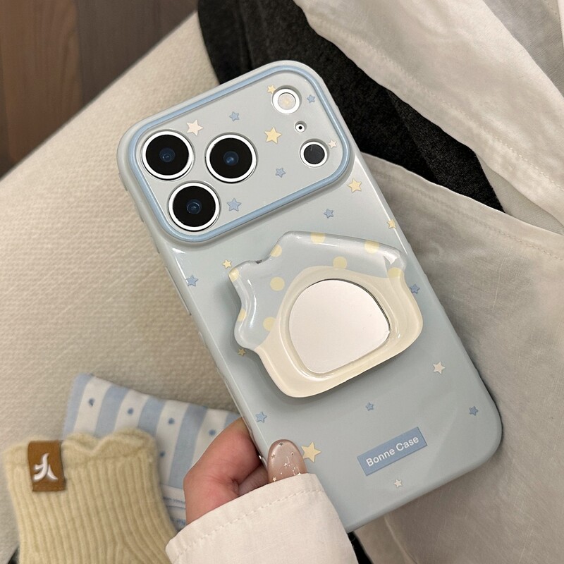 Blue Mirror Stand Suitable for Apple 17 Pro Max Phone Case iPhone 18 Minimalist Star 13 Soft 16 Generation Dropshipping Blue Mirror Stand Suitable for Apple 17 Pro Max Phone Case iPhone 18 Minimalist Star 13 Soft 16 Generation Dropshipping