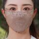Sunscreen Mask Breathable Summer Women's Lace Lightweight Breathable Three-dimensional Flower Eye Corner Outdoor Veil Face Mask