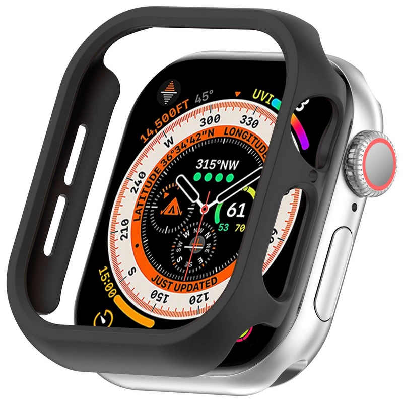 [適用蘋果手錶S10硬AppleWatch X 보호套iwatch10壳PC边框镂空半包]