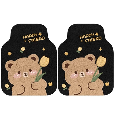 Avtomobil döşəmə paspasları – anti-dirt wear-resistant silk ring mat dirt-resistant - tulip-bear-top-2-5065cm-silk-circle