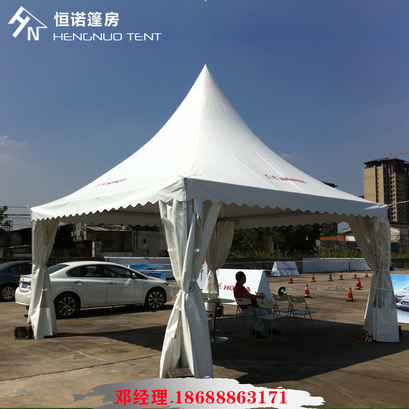 6x6米欧式尖顶帐篷 厂家供应临时活动尖顶篷房 可拆卸 可喷绘logo