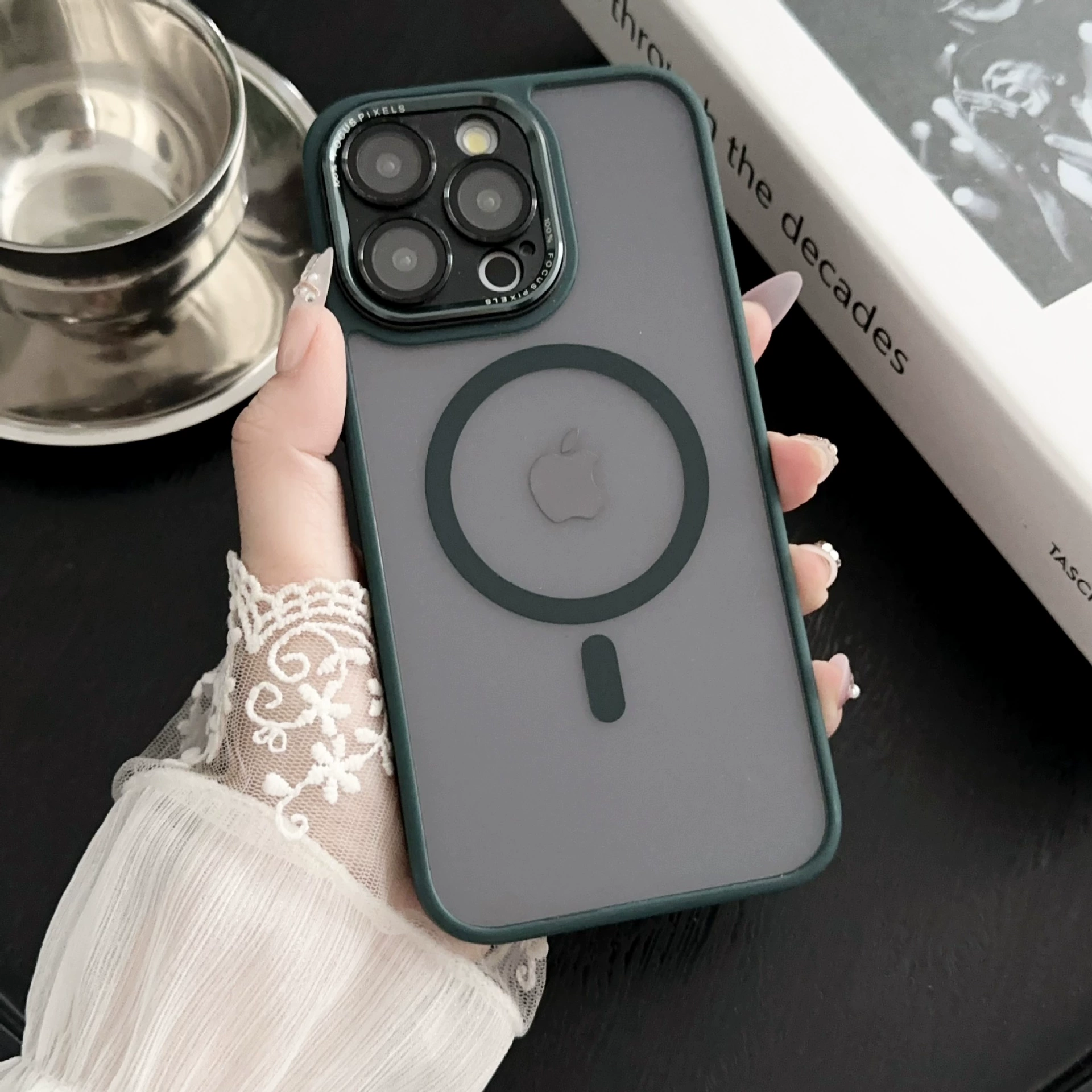 Apple, совместимый прозрачный чехол для iPhone 16, металлический чехол для телефона, защита камеры, защитный чехол, защита от падений