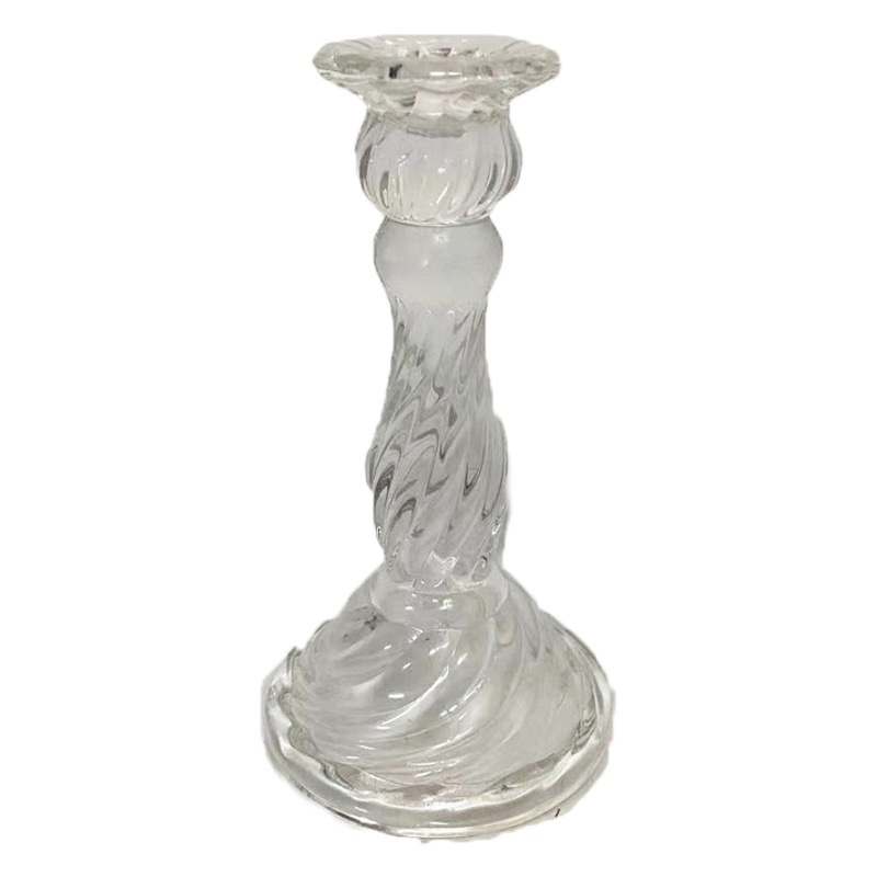 De estilo europeo simple ins vidrio candelabro hogar varilla de cera base romántica mesa de comedor titular de la vela decoración del hogar creativo