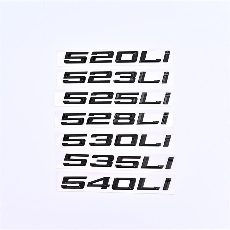 BMW 520Li car stickers, 523Li lettering, 528Li rear emblem, 530Li displacement badge, 535Li car emblem, modification