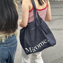 【厂家现货】Miromen生活需要大袋子超大容量牛仔布单肩托特包女