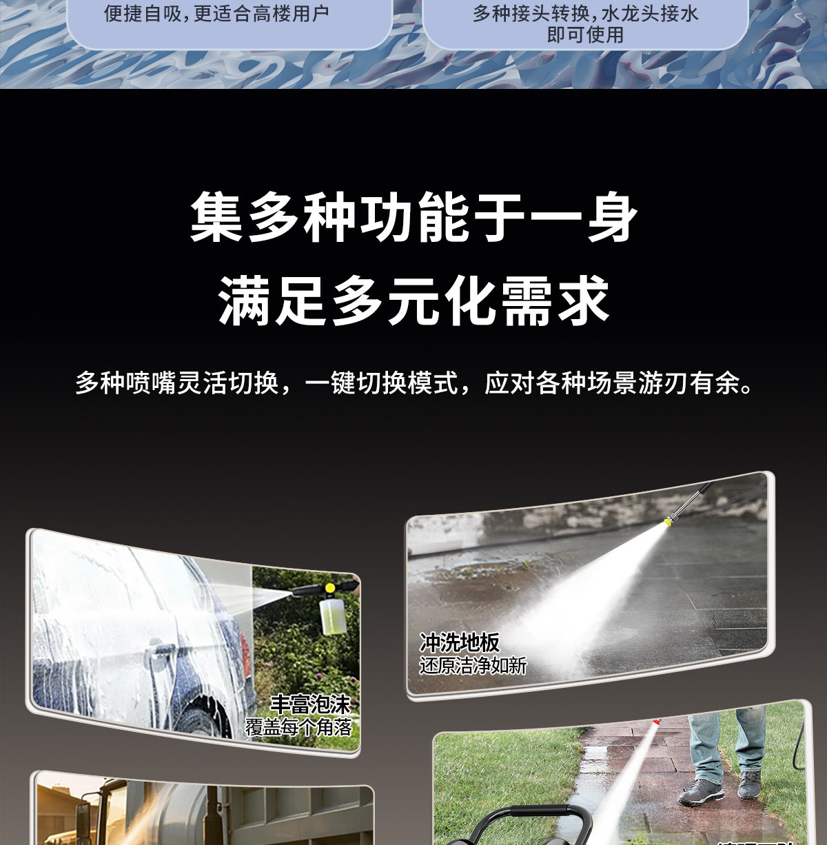 Black Cat Ching 220V New High-Pressure Washer for Home Car Washing, Powerful Floor Cleaning, Commercial Car Washer