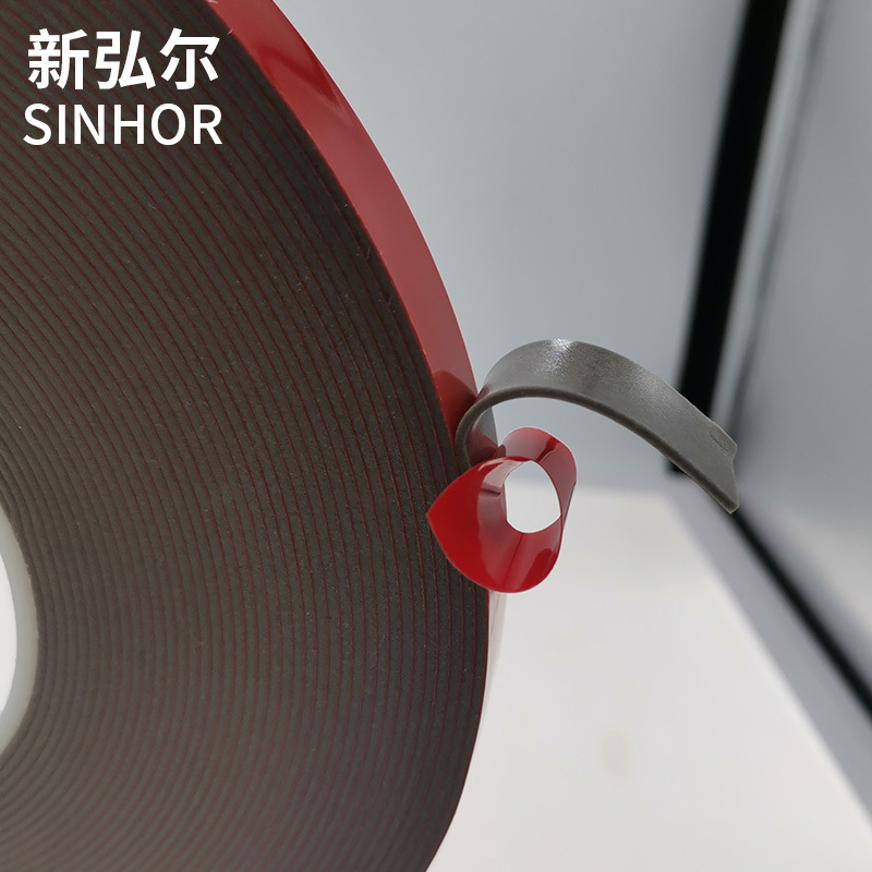 Venta al por mayor de 6mm * 3 m de cinta de doble cara para coche película roja acrílico gris cinta de doble cara potente sin costuras 0,8 de espesor