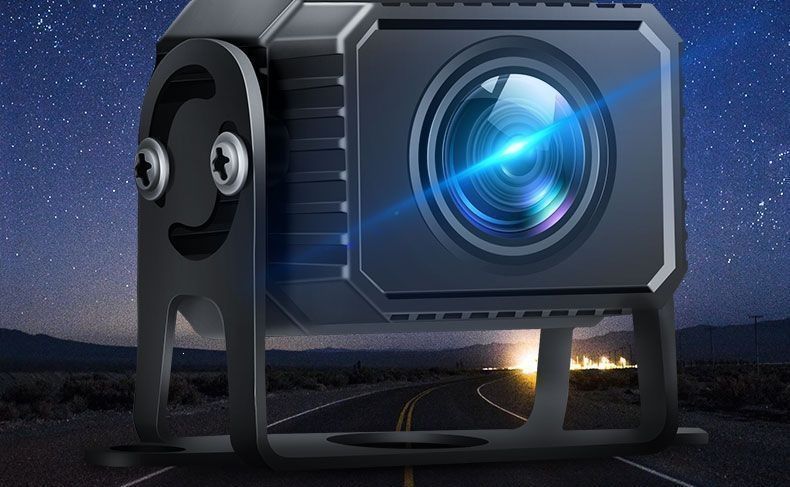 24V semi-trailer front and rear camera recorder with high-definition night vision, 12V dual-camera reversing image integrated device for trucks