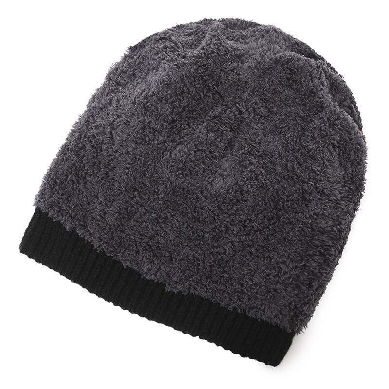 Knitted Beanie For Men Winter Warm Windproof Woolen Cotton Hat_voghion.com