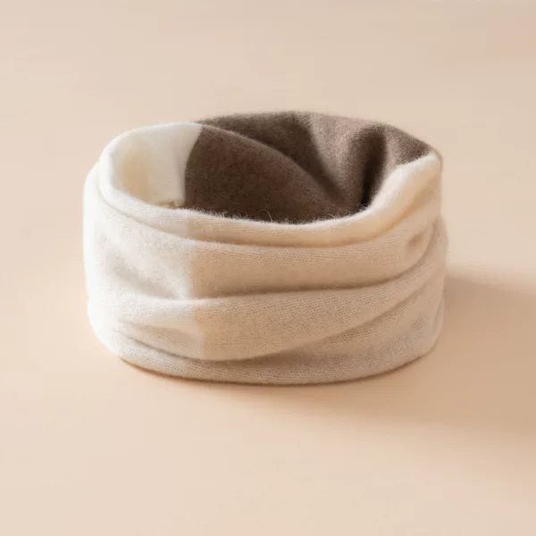 Lekasha cashmere100% pure cashmere autumn and winter long color-blocked windproof and warm knitted scarf