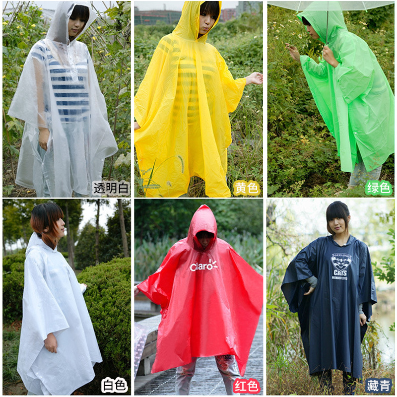 Customized Printed Logo Adult Pvc Square Poncho Promotional Raincoat Outdoor Hiking Waterproof Canopy Camping Mat