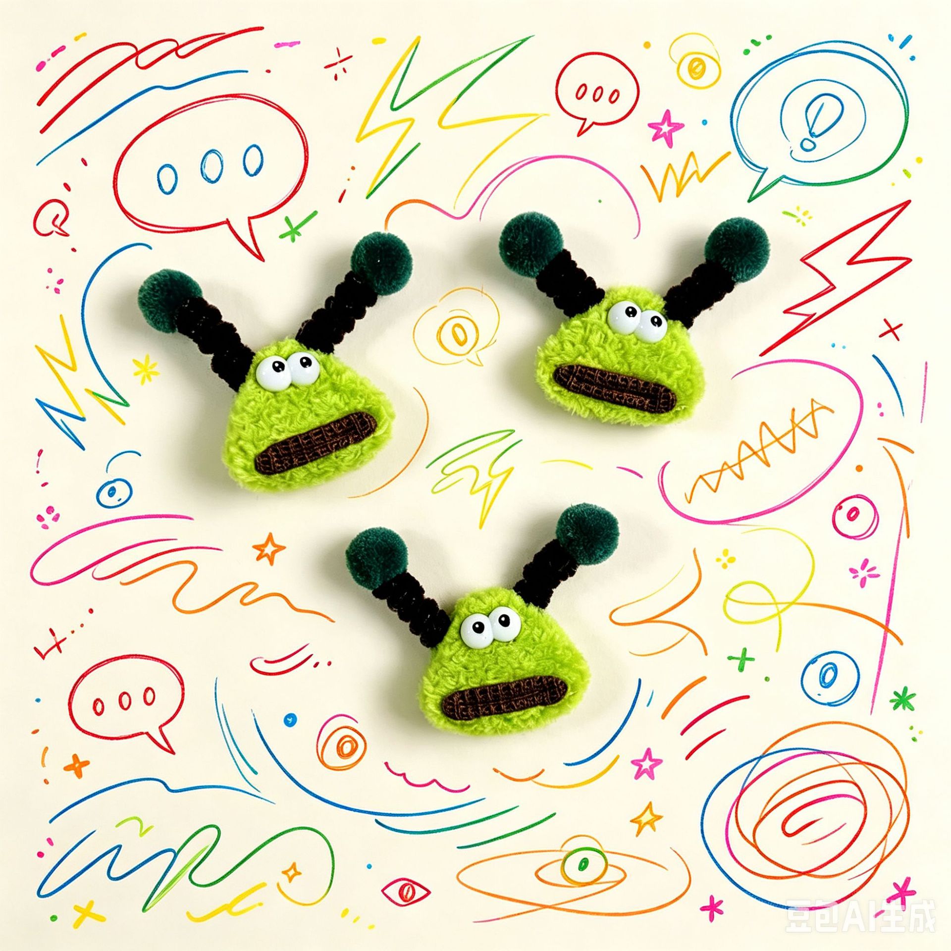 Big Mouth Monster DIY Accessories for Shoes and Socks, Funny Spring Bag Cute Pendants, Quirky Plush Cotton Slippers Decorative Supplies