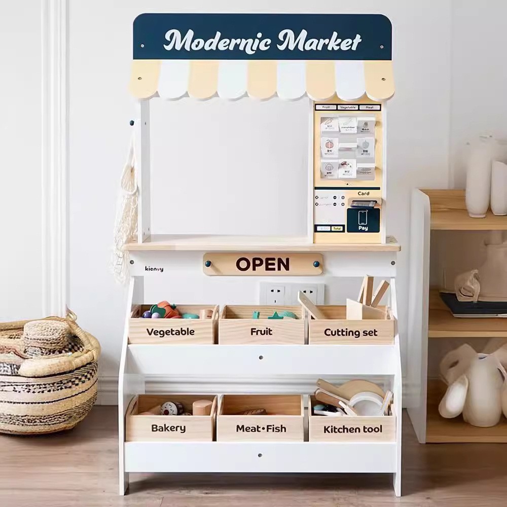 Juego de simulación de frutas de madera transfronterizo para niños, juguetes de juego de imitación, utensilios de cocina para guardería, regalo al por mayor image 27