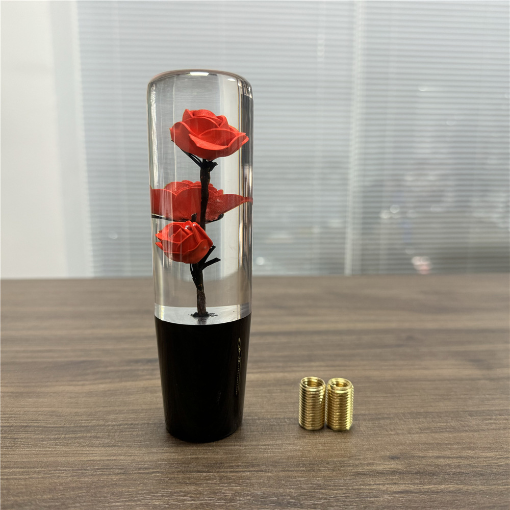 10/15/20CM Acrylic Crystal Rose Car Gear Shift Knob