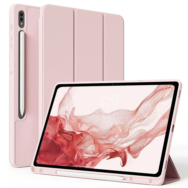 适用三星TabA11+平板电脑保护套软壳磁吸三折套S7/8/9/10TPU皮壳