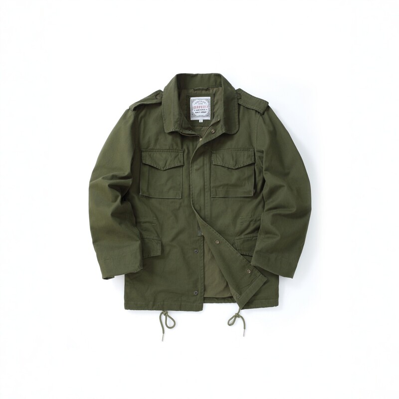 American retro M65 field jacket, men's military green workwear, Amekaji style, city boy aesthetic, military-inspired outerwear American retro M65 field jacket, men's military green workwear, Amekaji style, city boy aesthetic, military-inspired outerwear