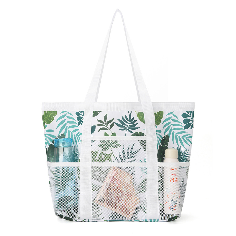 Amazon Tote Beach Bag Outdoor Travel Toy Storage Bag Large Capacity Mesh Hollow Multi-Pocket Beach Bag