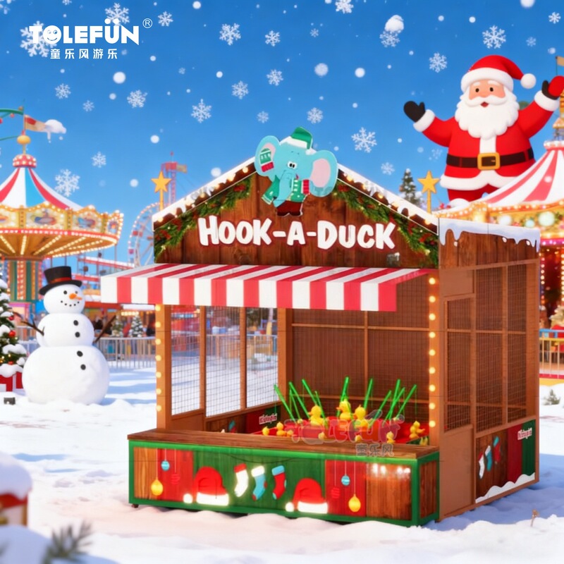Tongluofeng 15 Years Factory Christmas Theme Low Maintenance Cost Metal Frame + Game Equipment Booth Game
