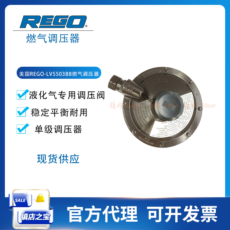 美国RegO力高LV5503B8燃气低压调压器液化气减压阀DN20管道配件