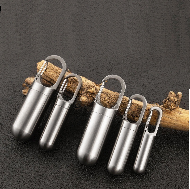 Mini botella de medicina de acero inoxidable a prueba de humedad a prueba de agua almacén portátil tamaño pequeño caja de medicina caja de pastillas piezas botella de almacenamiento a prueba de polvo