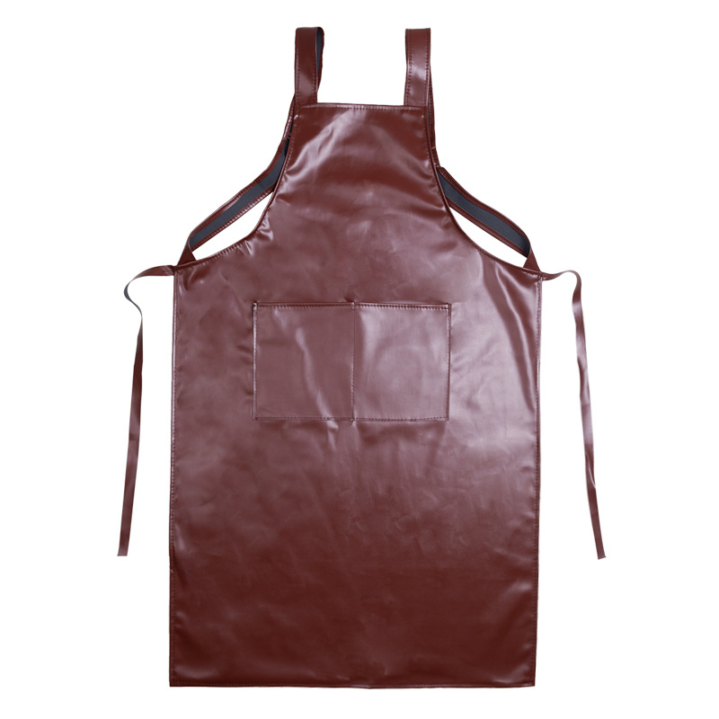 Impresión nueva moda doble correa de hombro de cuero suave delantal impermeable a prueba de aceite hogar cocina restaurante leche tienda de té guardapolvos para mujeres