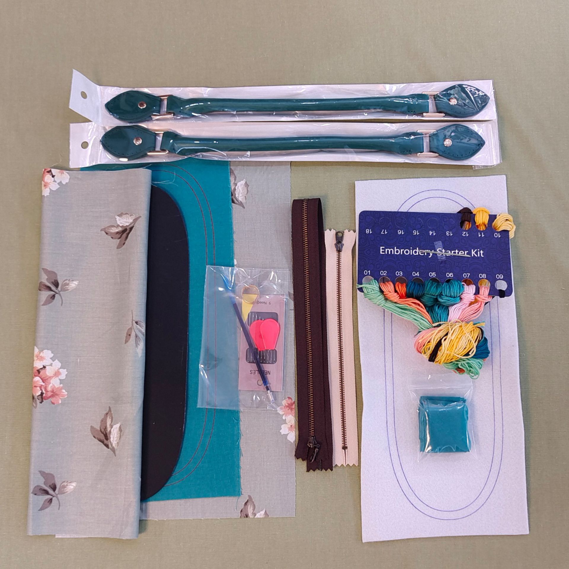 Bolso de las mujeres 2023 nueva moda estilo coreano bolso de las mujeres Lu bordado DIY Kit hecho a mano portátil curvo bolsa grande