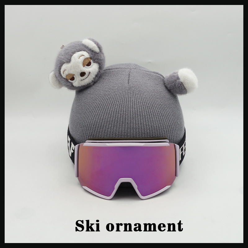 Universal Cartoon Personalized Monkey Doll Decoration Ski Helmet Cover Detachable (Auto Parts and Accessories) - monkey-doll-helmet-cover-only