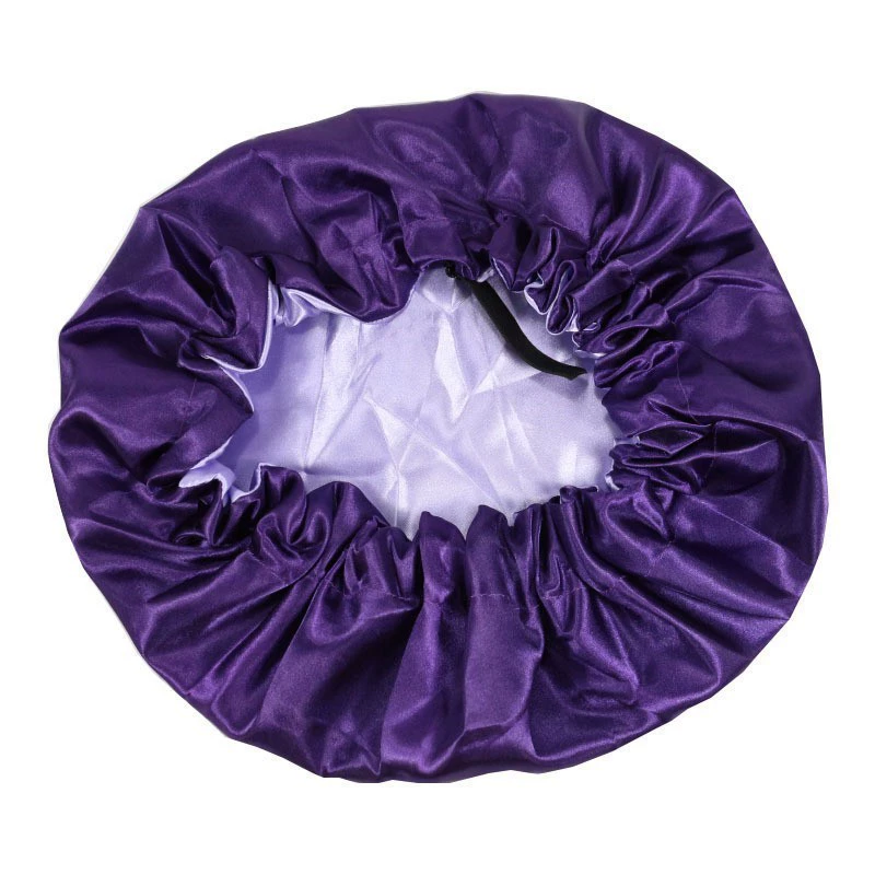 Сонная шляпа Saton двуслойная двусторонняя атласная ночная шапка,oversized регулируемая 33–34 см